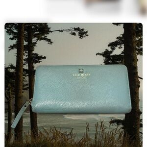 Kate Spade Sky Blue Zip Wallet